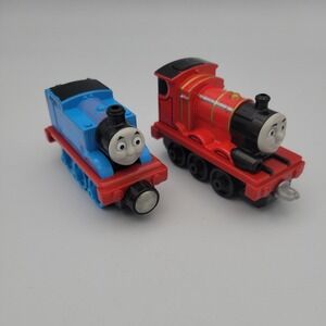 Learning Curve Thomas & James Take Along Metal Diecast Train Lot Blue Red
